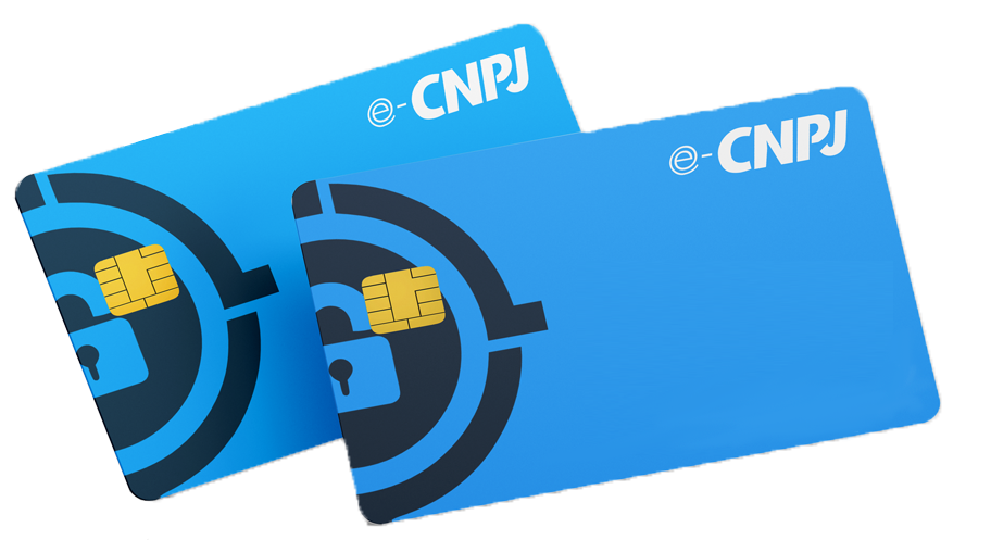Cartões de certificado digital e-CNPJ do acervo HostMundo